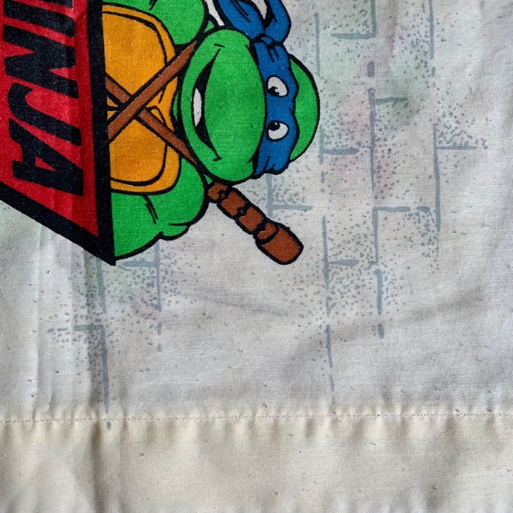 1990 Teenage Mutant Ninja Turtle Flat Sheet/Case - Picture 5 of 7